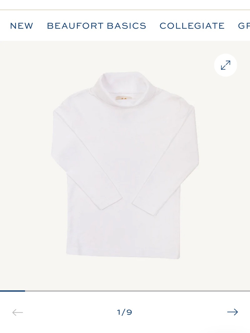 Kids' White Turtleneck Top TBBC unisex